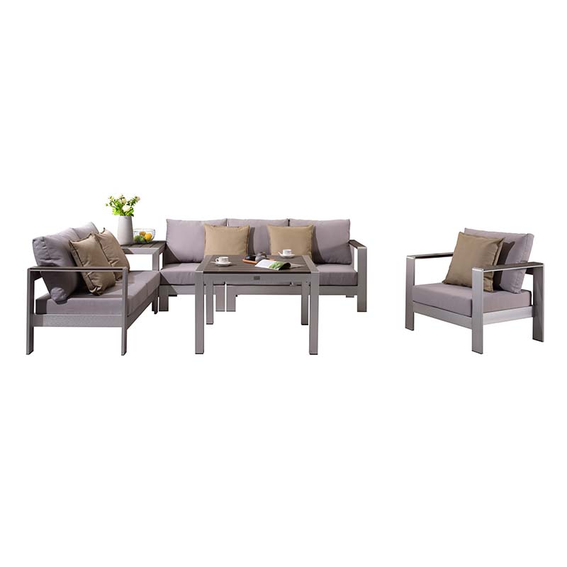 Outdoor Garden Brushed Aluminum Sofa Furniture Joyce – Coets