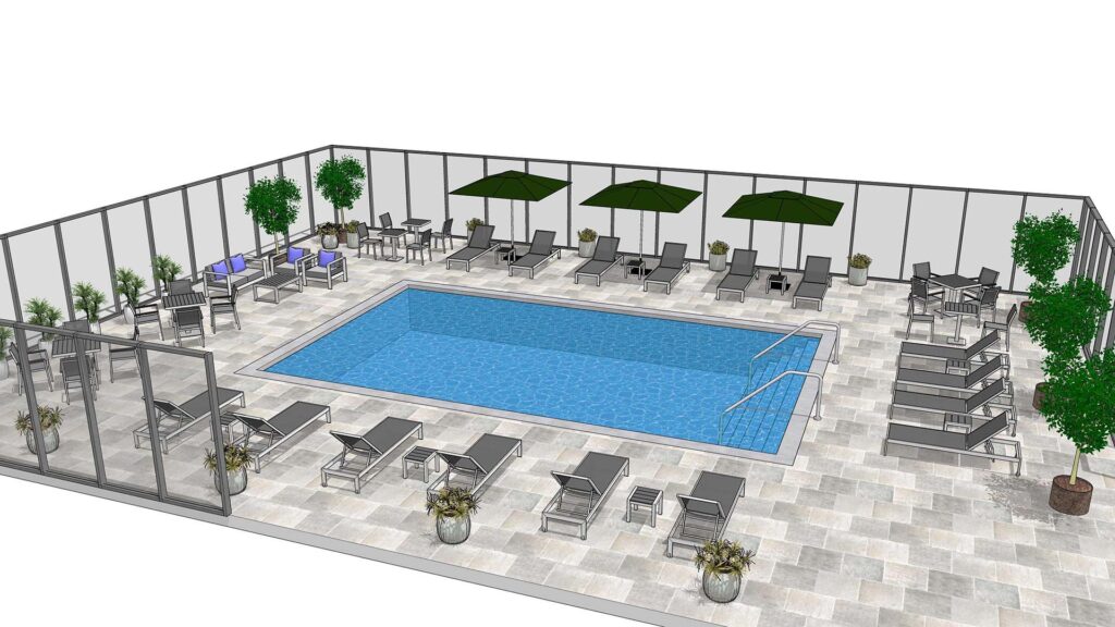 Rooftop Outdoor Furniture Layout Coets