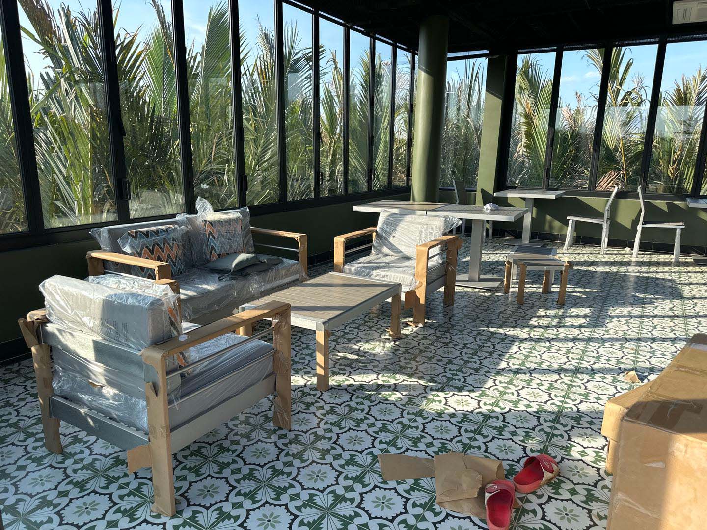Outdoor Furniture Solution for Cambodian Luxury Resort sofa and dining set