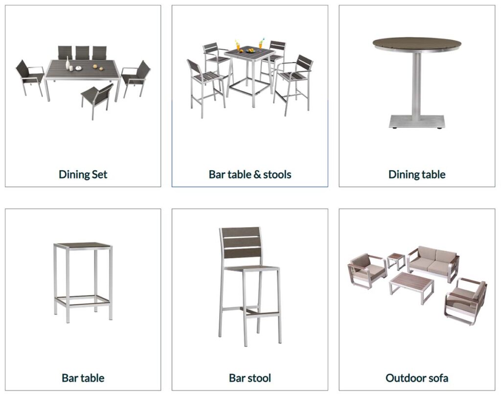 Recommended outdoor furniture pieces from Coets