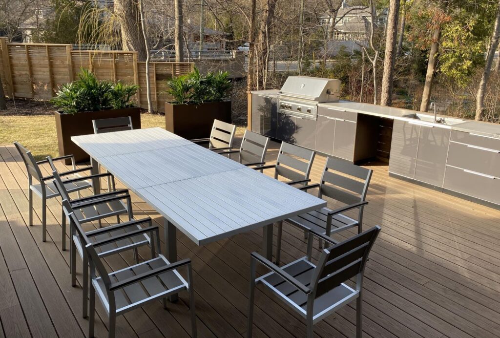 Recycled plastic wood outdoor furniture