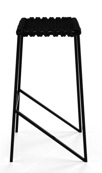 loft woven bar stool black by dark horse