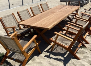 outdoor dining furniture-wholesale factory-9. Etsy outdoor live edge table