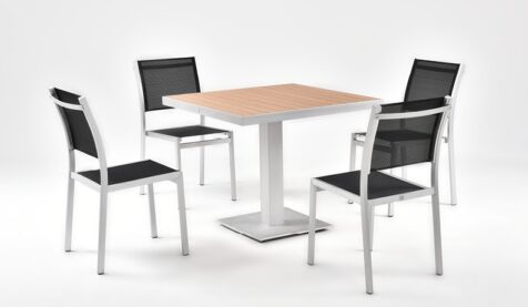 plastic wood table set and sling chair bulk