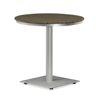 Brushed Aluminum Round Outdoor Dining Table Fay