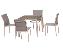 Champagne aluninum dining sets factory