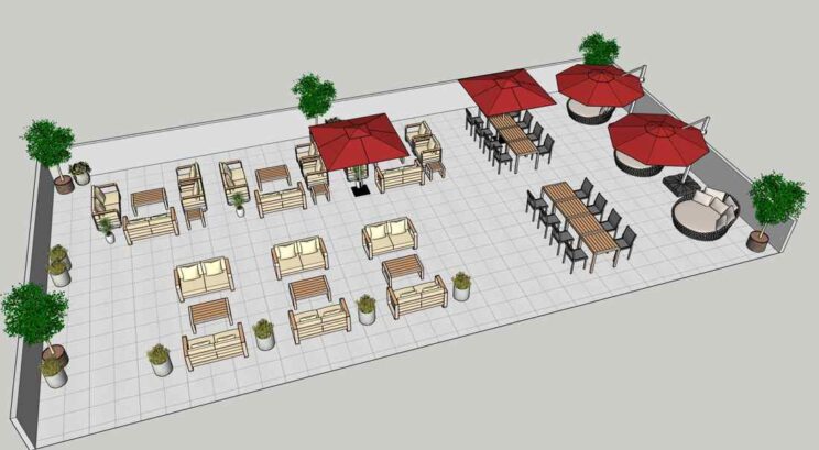 outdoor dining furniture seating & shade-wholesale factory-suitesbynylo floor plan 1